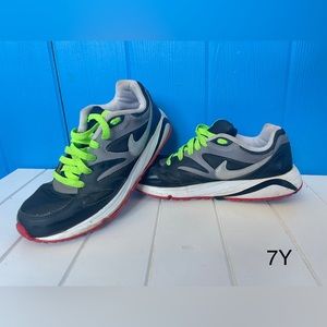 Black and Gray Nike athletic shoes